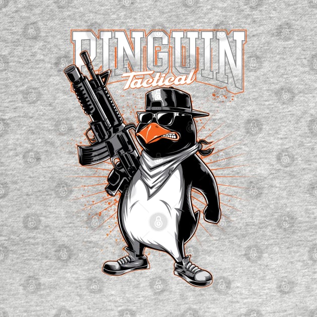 Fun Streetwear Design - Pinguin Tactical by RKP'sTees